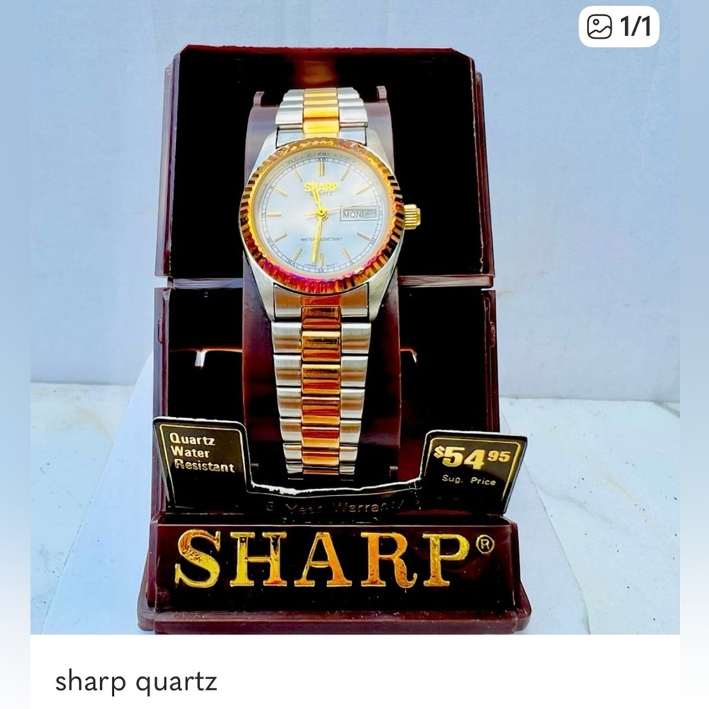 Sharp Quartz Gold and Silver Watch